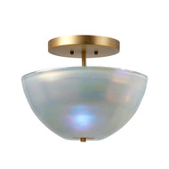 Jamie Young Vapor Glass Bowl Semi - Flush Mount - Grey