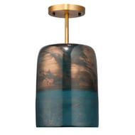Jamie Young Vapor Glass Semi - Flush Mount - Aqua