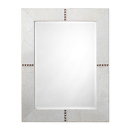 Jamie Young Cross Stitch Rectangle Hide Mirror - White