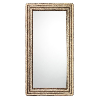 Jamie Young Evergreen Braided Seagrass Rectangle Mirror - Natural
