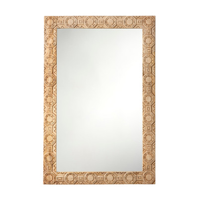 Jamie Young Relief Wood Carved Rectangle Mirror