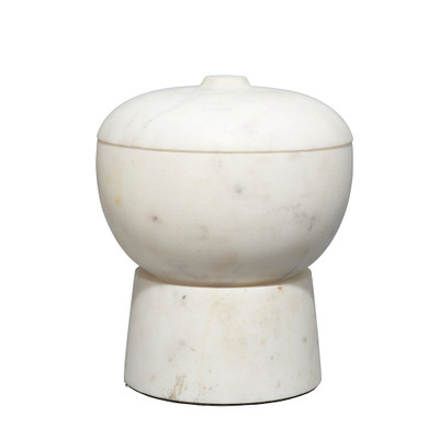 Jamie Young Bennett Marble Medium Storage Bowl W/ Lid