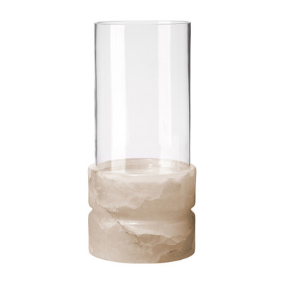 Jamie Young Charlotte Stacked Alabaster Hurricane - Tall