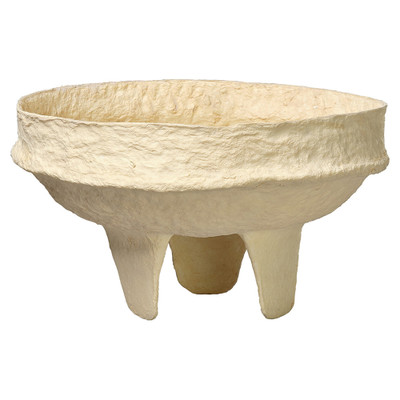 Jamie Young Field Cotton Mache Low Bowl - Cream
