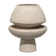 Jamie Young Foundation Decorative Ceramic Vase - Cream