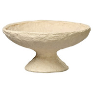 Jamie Young Garden Cotton Mache Pedestal Bowl - Cream