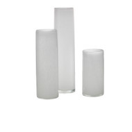 Jamie Young Gwendolyn Hand Blown Glass Vases - Set Of 3 - White