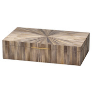Jamie Young Palm Marquetry Decorative Box - Grey