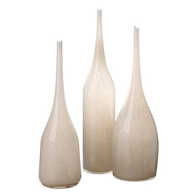 Jamie Young Pixie Decorative Glass Vases - Set Of 3 - Grey