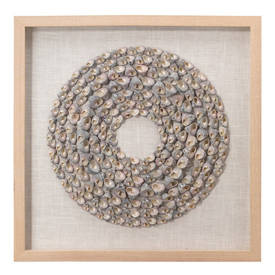 Jamie Young Bora Bora Framed Wall Art - Taupe Snail Shell