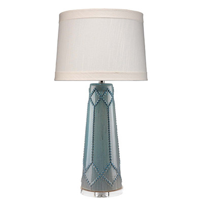 Jamie Young Hobnail Ceramic Table Lamp - Teal