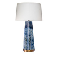 Jamie Young Pleated Ceramic Table Lamp - Blue