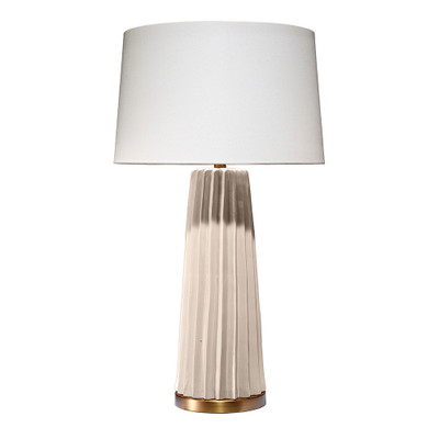 Jamie Young Pleated Ceramic Table Lamp - Cream