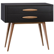 CFC Taylor Nightstand - Noir W/ Unfinished Handles And Legs