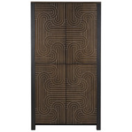 CFC Labyrinth Armoire - Light Shellac W/ White In Grooves