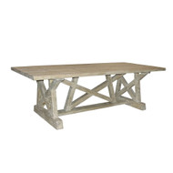 CFC Pentagon Dining Table - Grey Wash Wax -144"