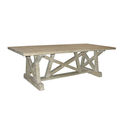 CFC Pentagon Dining Table - Grey Wash Wax -144"