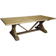 CFC X Dining Table - 108" - Medium Brown Wax