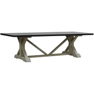 CFC Andrea Dining Table - 96" - Top: #2 Stain Espresso, Base: Grey Wash Wax
