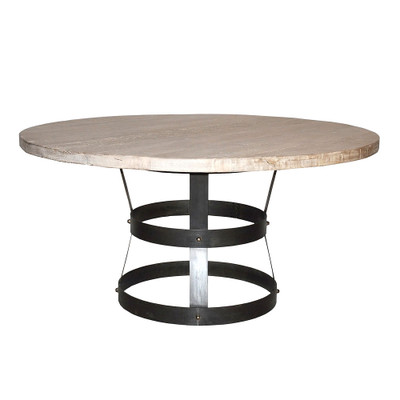 CFC Basket Dining Table - 54" - Grey Wash Wax