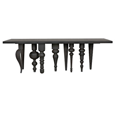 CFC Nine Dining Table - Black Wax