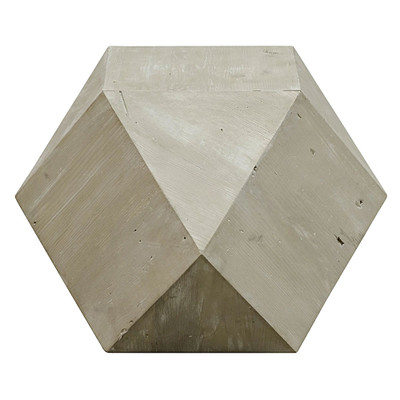 CFC Icosahedron Side Table - Grey Wash Wax