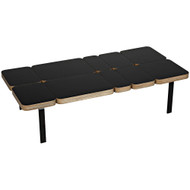 CFC Senna Coffee Table - Black W/ Clear Coated Trim