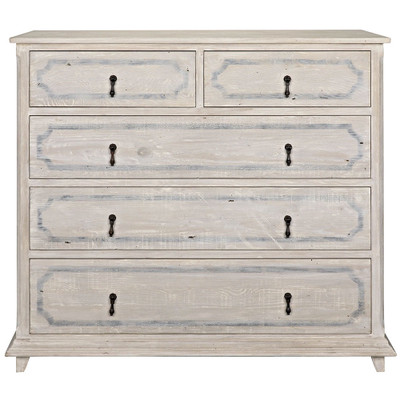 CFC Livingston Dresser - Grey Wash Wax W/ Stencil Marks - 50"