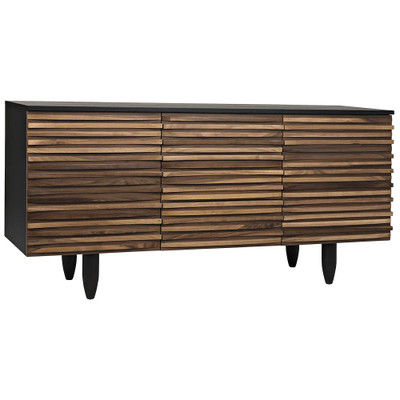 CFC Orillia Sideboard - Body Black Shellac, Fronts Natural
