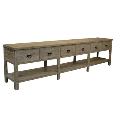 CFC Martha Sideboard - Grey Wash Wax - 102"