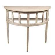 CFC Demi Lune Table - Grey Wash Wax