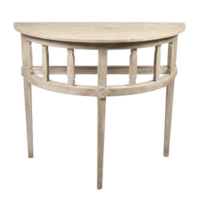 CFC Demi Lune Table - Grey Wash Wax