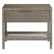 Alder & Tweed Caleb One Drawer Nightstand - Brushed Smoke
