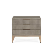 Alder & Tweed Caleb Three Drawer Nightstand - Brushed Smoke