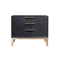 Alder & Tweed Caleb Three Drawer Nightstand - Onyx Oak
