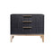 Alder & Tweed Caleb Three Drawer Nightstand - Onyx Oak
