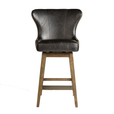 Alder & Tweed Rockwell Swivel Counter Stool - Weathered Oak