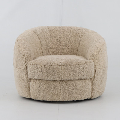 Alder & Tweed Sennon Swivel Occasional Chair - Natural Cream