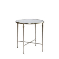 Lillian August Barlow Round End Table - Silver