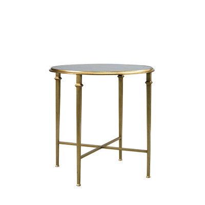 Lillian August Barlow Round End Table - Gold