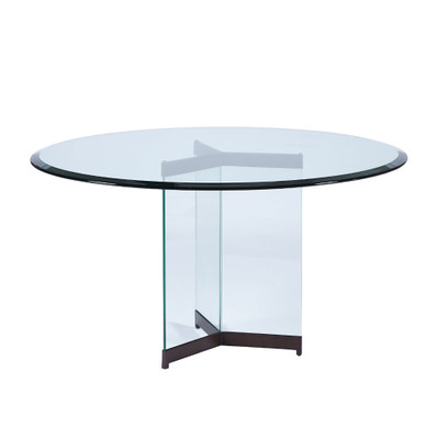 Lillian August Ava Round Glass Pedestal Dining Table