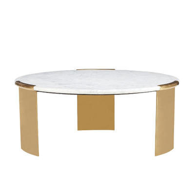 Lillian August Chloe Large Marble Top Cocktail Table