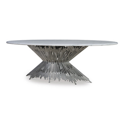 Ambella Home Pick Up Sticks Dining Table Base - Silve