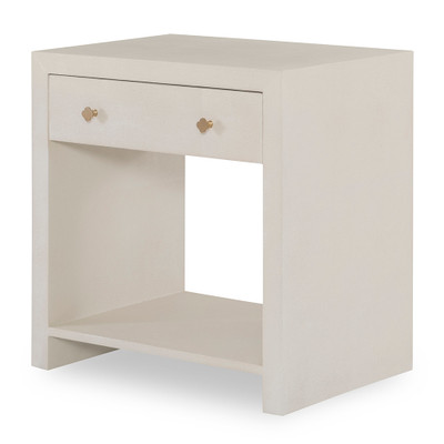 Ambella Home Bethany Shagreen Nightstand - Linen