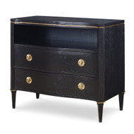 Ambella Home Stella Chest - Jet Black w/ Gold Stripe