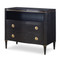 Ambella Home Stella Chest - Jet Black w/ Gold Stripe