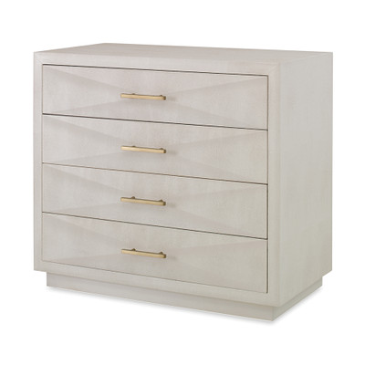 Ambella Home Shagreen Pyramid Chest - Linen