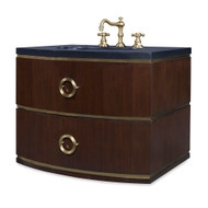 Ambella Home Cirque Wall Sink Chest - Dark Walnut