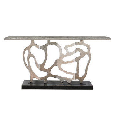Ambella Home Sculpted Console - Silver