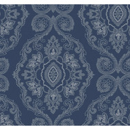 Seabrook Designs Nautical Damask - Nautical Blue